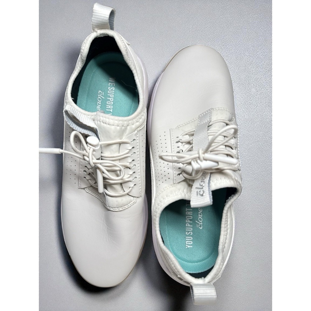 Clove Classic Shoes Women's Sz 8 Brilliant White Sneakers Nursing Walking Lk Nw
